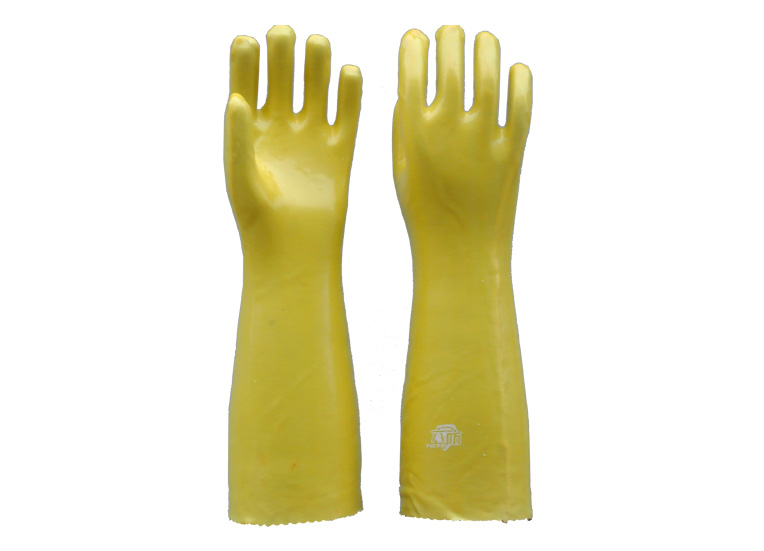 45公分黃浸塑手套