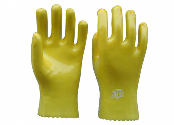 黃浸塑手套
